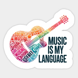 Music is my language Sticker